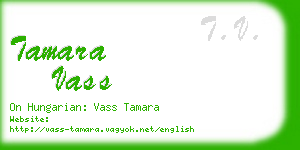 tamara vass business card